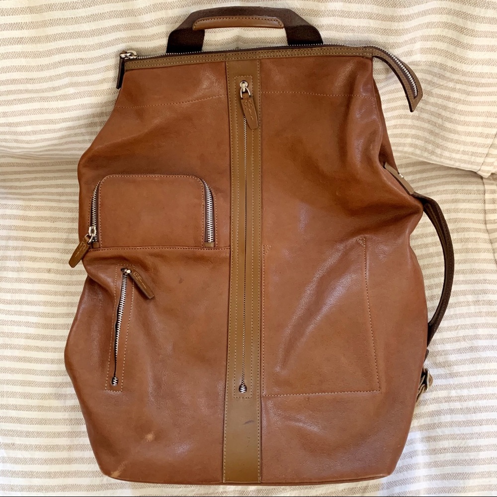 TUMI Leather Duffle Bag